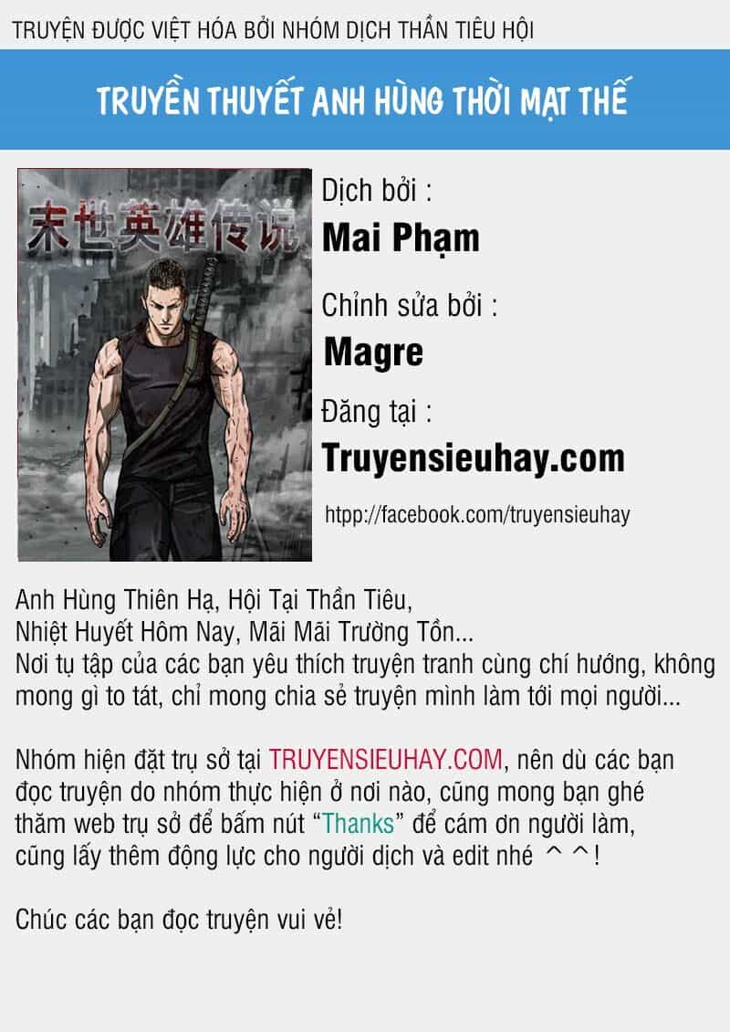 Truyền Thuyết Anh Hùng Thời Mạt Thế - Chương 1 - ảnh 1