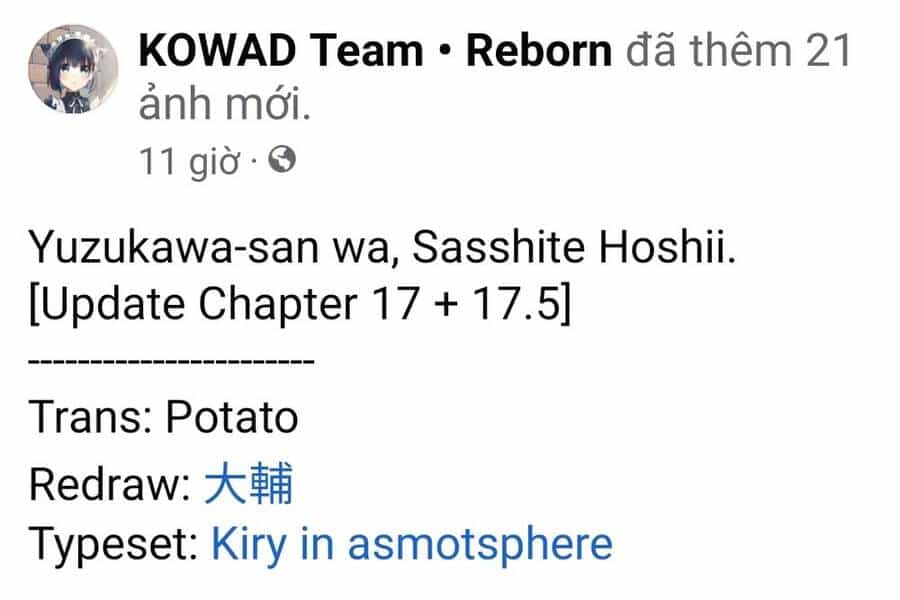 Yuzukawa-San Wa, Sasshite Hoshii - Chương 17 - ảnh 1